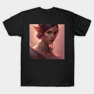 Pretty Fantasy Elf Pink Princess T-Shirt